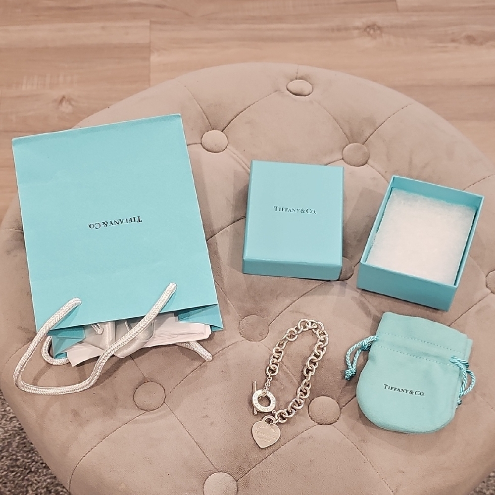Tiffany & Co. Silver Heart Tag Toggle Bracelet
